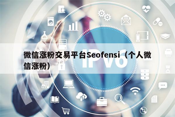 微信涨粉交易平台Seofensi（个人微信涨粉）
