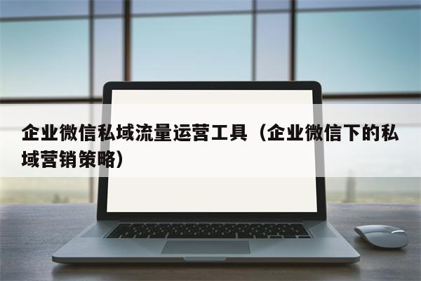 企业微信私域流量运营工具（企业微信下的私域营销策略）