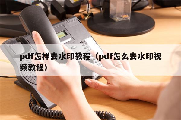 pdf怎样去水印教程（pdf怎么去水印视频教程）