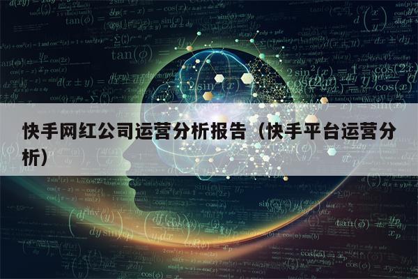 快手网红公司运营分析报告（快手平台运营分析）