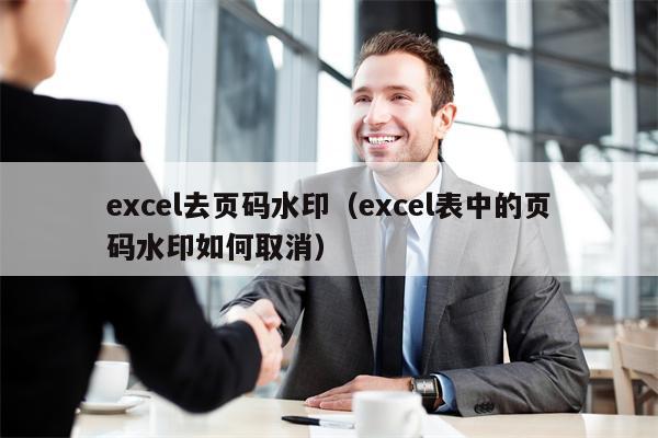 excel去页码水印（excel表中的页码水印如何取消）