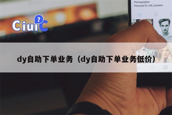 dy自助下单业务（dy自助下单业务低价）