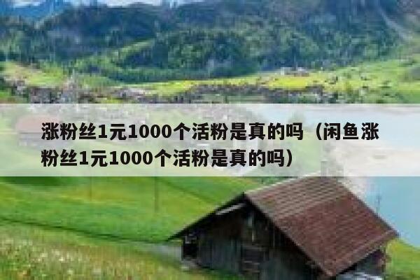 涨粉丝1元1000个活粉是真的吗（闲鱼涨粉丝1元1000个活粉是真的吗）