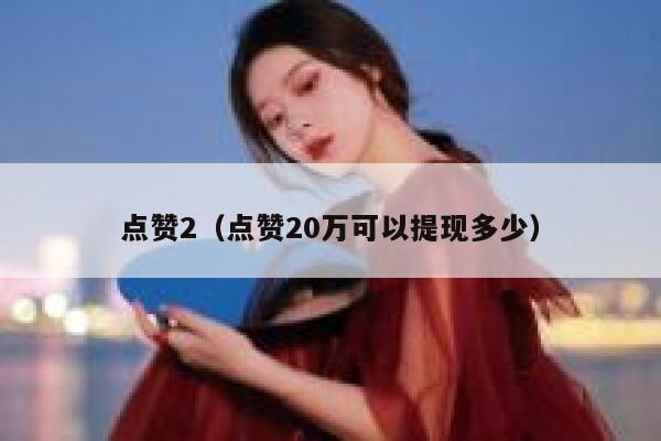 点赞2（点赞20万可以提现多少）