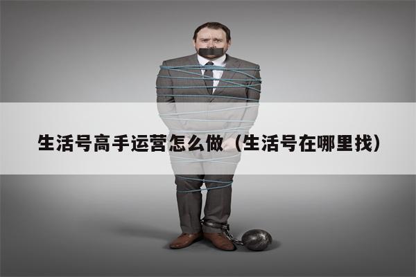 生活号高手运营怎么做（生活号在哪里找）