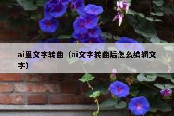 ai里文字转曲（ai文字转曲后怎么编辑文字）