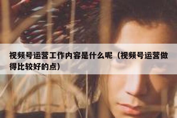 视频号运营工作内容是什么呢（视频号运营做得比较好的点）