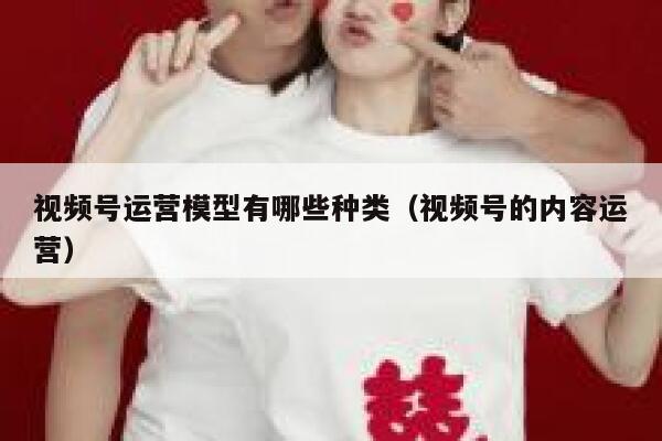 视频号运营模型有哪些种类（视频号的内容运营）