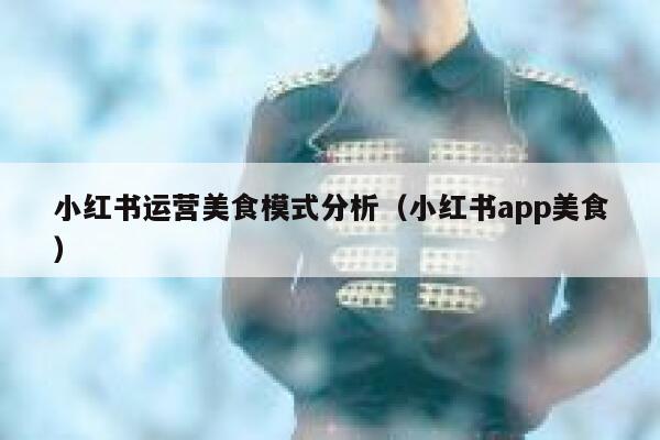 小红书运营美食模式分析（小红书app美食）
