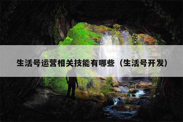 生活号运营相关技能有哪些（生活号开发）