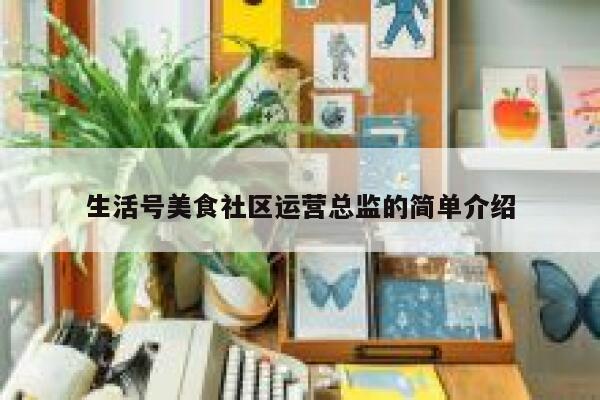 生活号美食社区运营总监的简单介绍