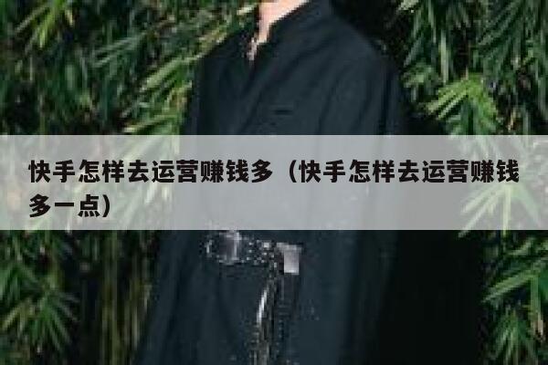 快手怎样去运营赚钱多（快手怎样去运营赚钱多一点）