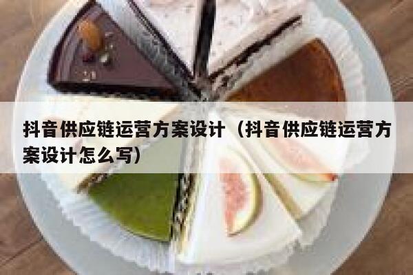抖音供应链运营方案设计（抖音供应链运营方案设计怎么写）