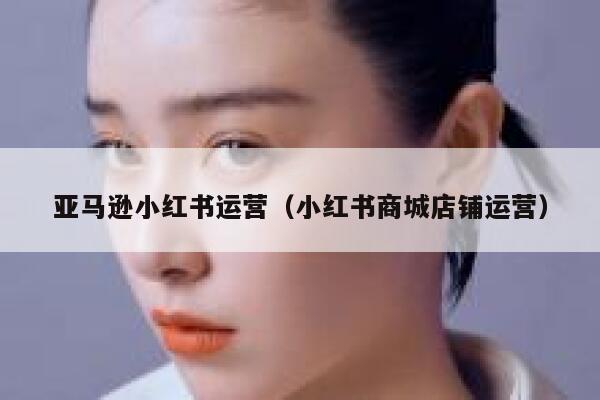 亚马逊小红书运营（小红书商城店铺运营）