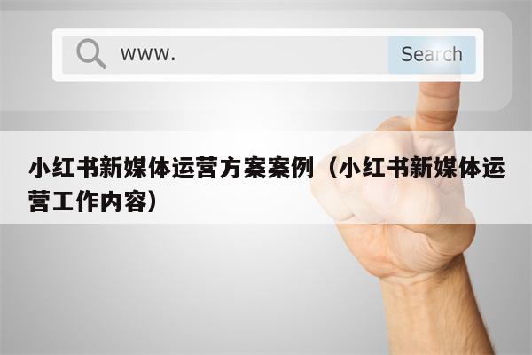 小红书新媒体运营方案案例（小红书新媒体运营工作内容）