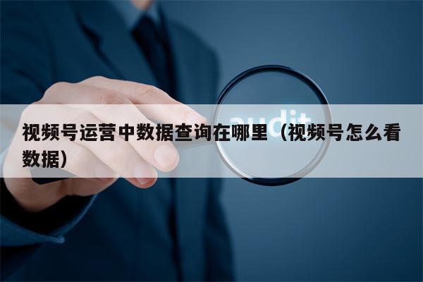 视频号运营中数据查询在哪里（视频号怎么看数据）