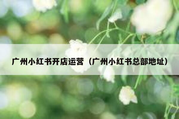 广州小红书开店运营（广州小红书总部地址）