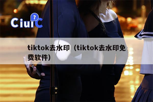 tiktok去水印（tiktok去水印免费软件）