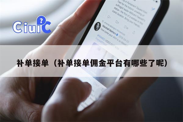 补单接单（补单接单佣金平台有哪些了呢）