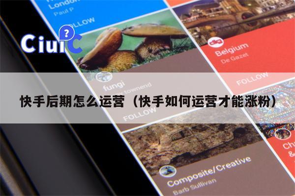 快手后期怎么运营（快手如何运营才能涨粉）