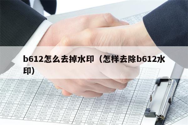 b612怎么去掉水印（怎样去除b612水印）