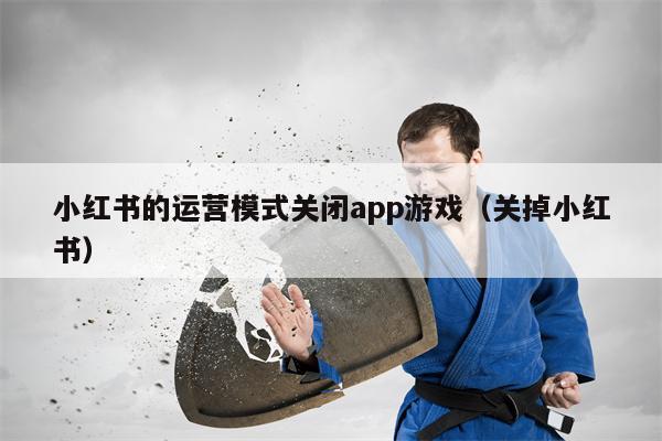 小红书的运营模式关闭app游戏（关掉小红书）