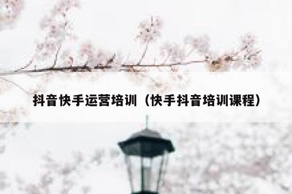 抖音快手运营培训（快手抖音培训课程）