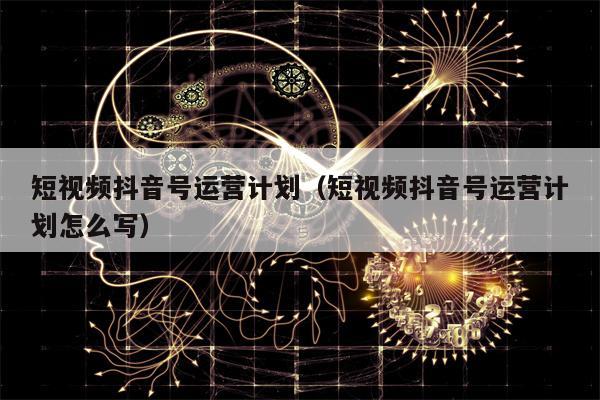 短视频抖音号运营计划（短视频抖音号运营计划怎么写）