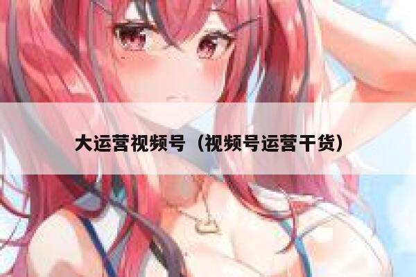 大运营视频号（视频号运营干货）