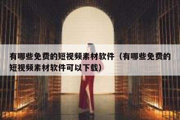 有哪些免费的短视频素材软件（有哪些免费的短视频素材软件可以下载）
