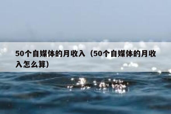 50个自媒体的月收入（50个自媒体的月收入怎么算）