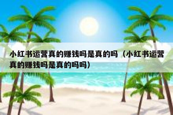 小红书运营真的赚钱吗是真的吗（小红书运营真的赚钱吗是真的吗吗）