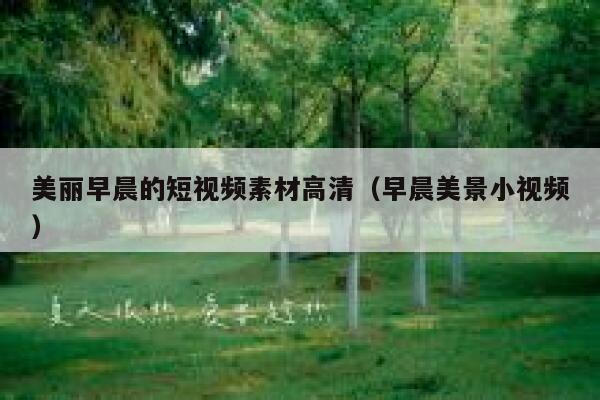 美丽早晨的短视频素材高清（早晨美景小视频）