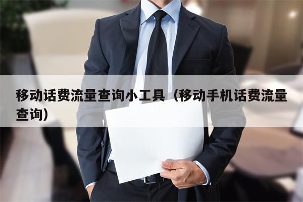 移动话费流量查询小工具（移动手机话费流量查询）