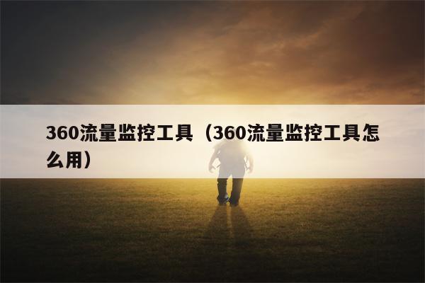 360流量监控工具（360流量监控工具怎么用）