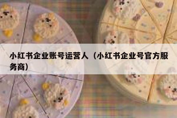 小红书企业账号运营人（小红书企业号官方服务商）
