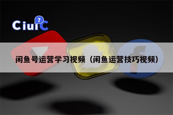 闲鱼号运营学习视频（闲鱼运营技巧视频）