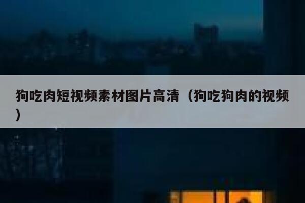 狗吃肉短视频素材图片高清（狗吃狗肉的视频）