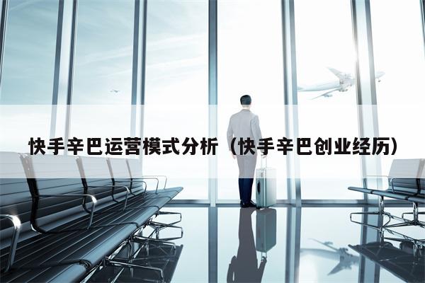 快手辛巴运营模式分析（快手辛巴创业经历）