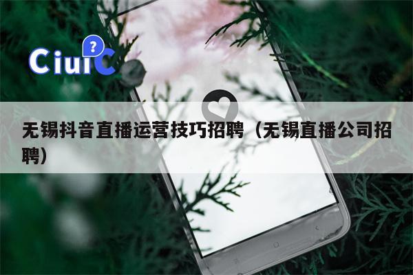 无锡抖音直播运营技巧招聘（无锡直播公司招聘）