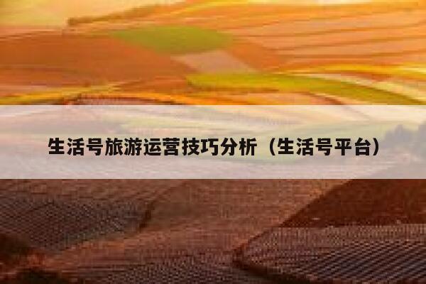 生活号旅游运营技巧分析（生活号平台）