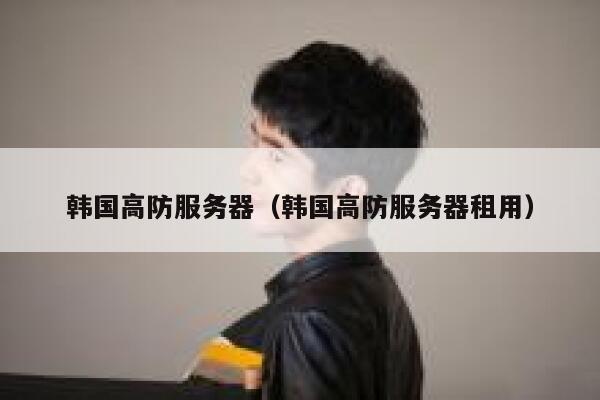 韩国高防服务器（韩国高防服务器租用）
