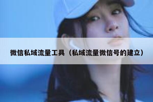 微信私域流量工具（私域流量微信号的建立）