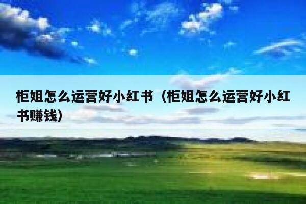 柜姐怎么运营好小红书（柜姐怎么运营好小红书赚钱）