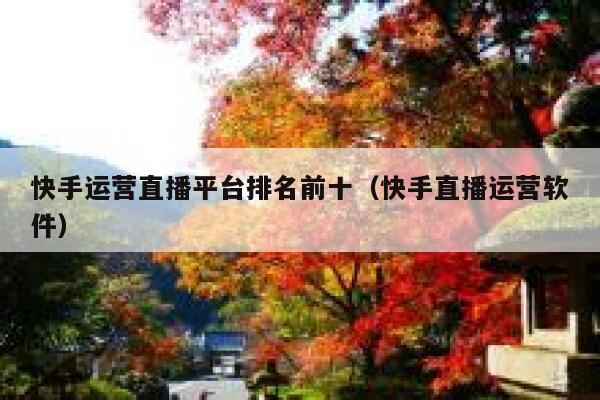 快手运营直播平台排名前十（快手直播运营软件）