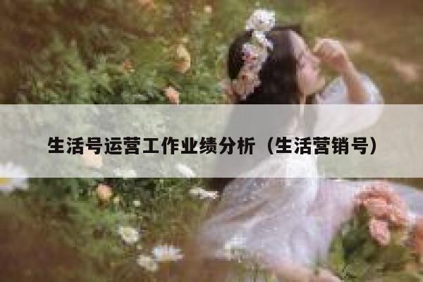 生活号运营工作业绩分析（生活营销号）