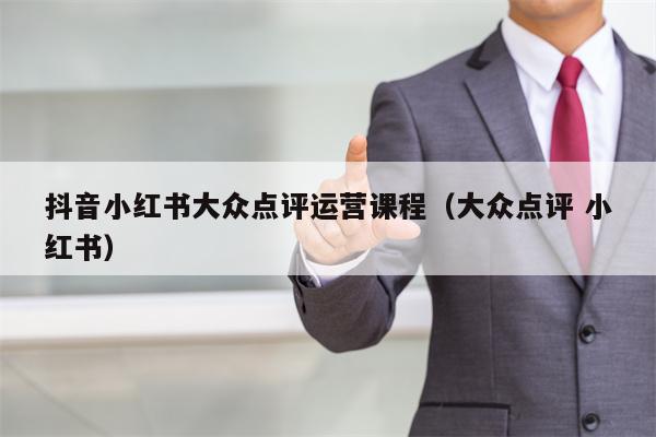 抖音小红书大众点评运营课程（大众点评 小红书）