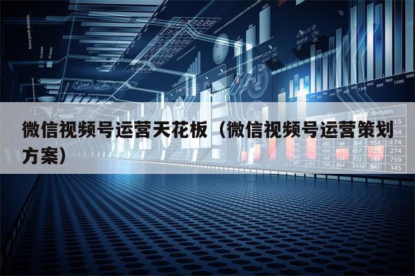 微信视频号运营天花板（微信视频号运营策划方案）