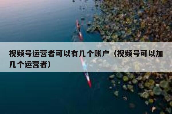视频号运营者可以有几个账户（视频号可以加几个运营者）