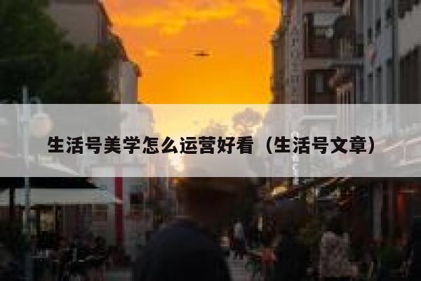 生活号美学怎么运营好看（生活号文章）